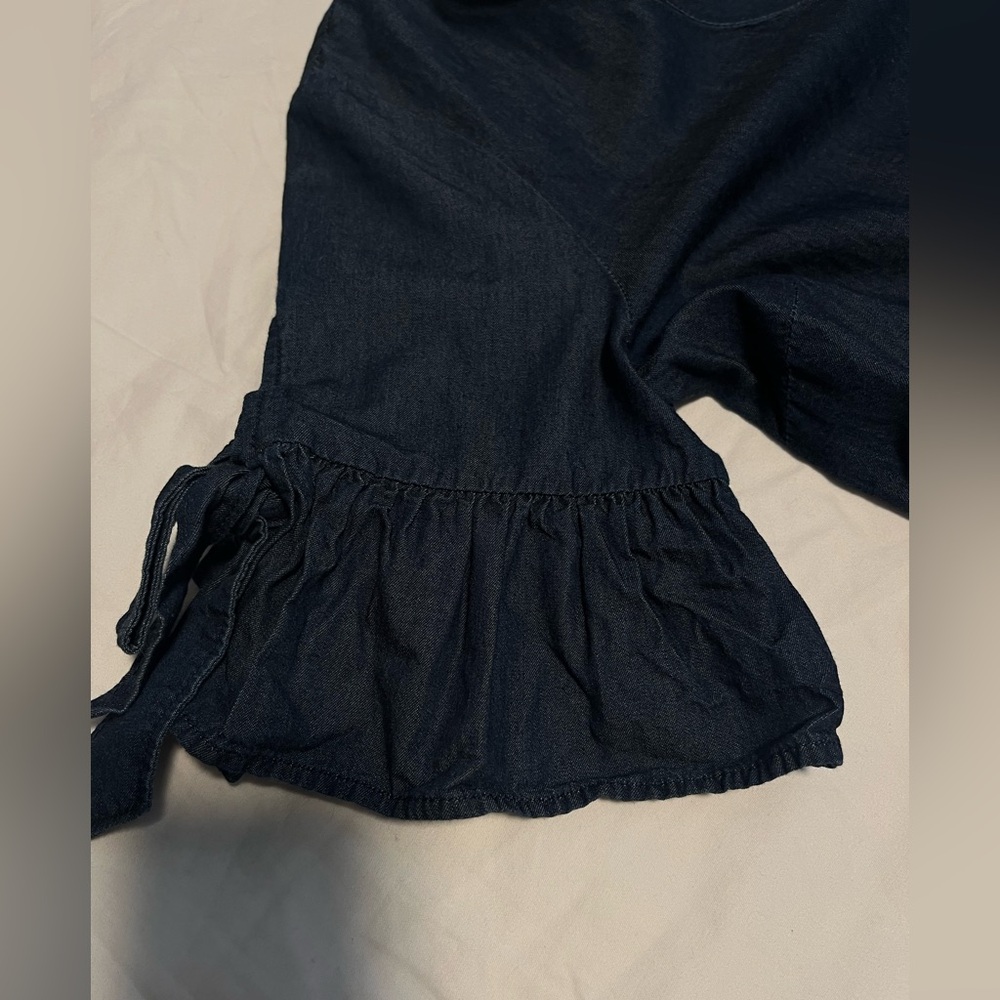 J. CREW Women’s Tie Sleeve Indigo Mini Denim Dress Size S - Picture 13 of 13
